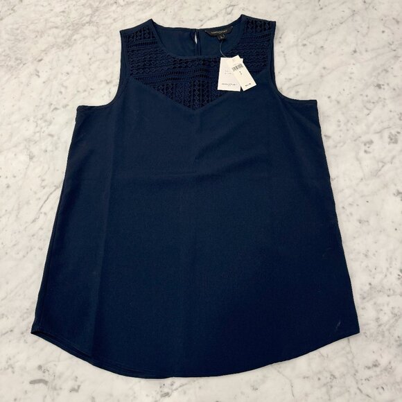 NWT! Banana Republic Tank Top with Crochet Lace Neck - Size S - Picture 1 of 5